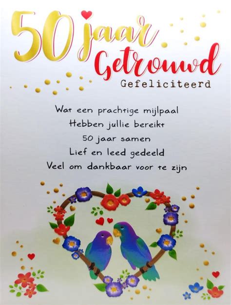 Voorbeeld tekst 50 jaar getrouwd